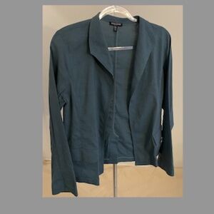 Eileen Fisher Blue lightweight open LS jacket